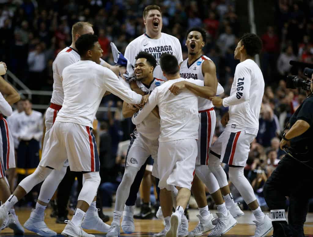 Kansas is out, Gonzaga to the Final Four